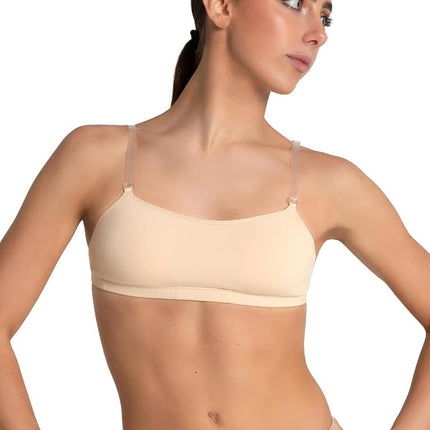 Capezio Women's 3564 Camisole Bra Top With Bratek, Nude, L UK