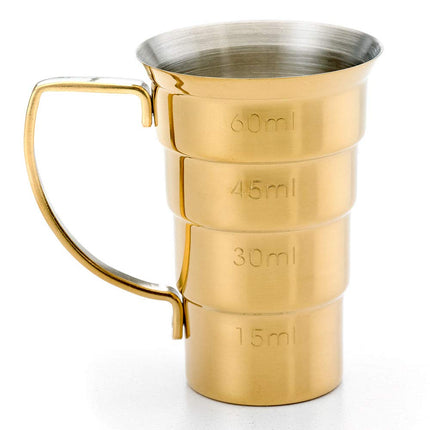 Barfly M37108GD Drink Jigger, 2 oz, Gold w/Handle