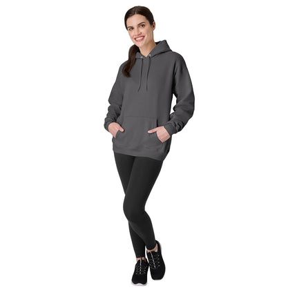 Hanes Men's Sweatshirt, EcoSmart Fleece Hoodie, Cotton-Blend Fleece Hooded Sweatshirt, Plush Fleece Pullover Hoodie, Smoke Gray, XX-Large