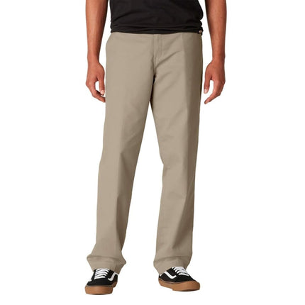 Pantalones de skate ajustados para hombre Dickies – Pantalones de alto rendimiento elásticos con rodillas reforzadas para mayor durabilidad, color arena del desierto, 33W x 30L