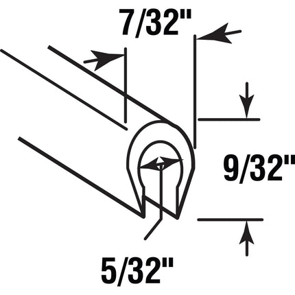 Prime-Line Products D 1571 Track Cover in Roll, 6-Feet Nylon