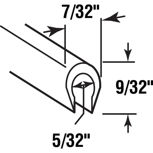 Prime-Line Products D 1571 Track Cover in Roll, 6-Feet Nylon