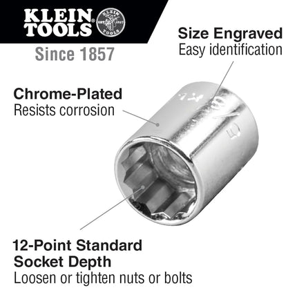 1-1/16-Inch Standard 12-Point Socket, 1/2-Inch Drive Klein Tools 65810