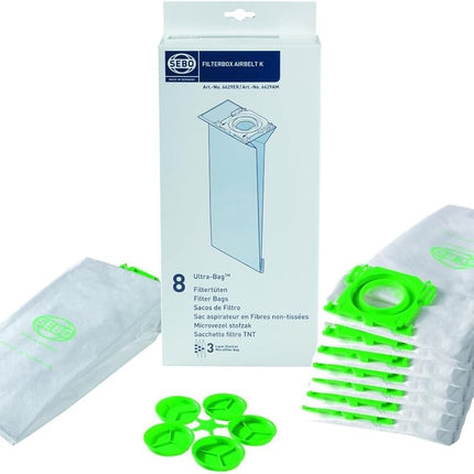 SEBO K1/K3 Vacuum Bags, 6629ER, 3.0 Litre Capacity