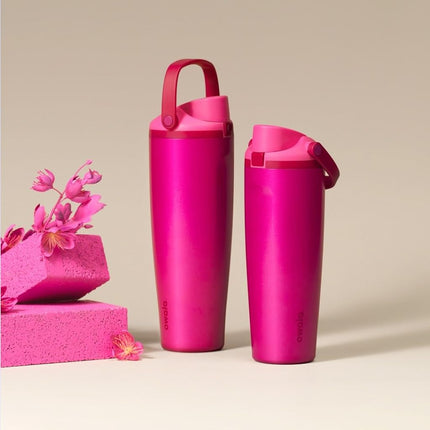 Owala FreeSip Sway Stainless Steel Drinking Bottle with Two-Way Spout, Integrated Straw and Bucket Handle for Travel, School and Sports, 190 ml, BPA-Free, Leak-Proof, for Reading
