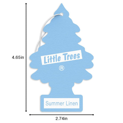 Little Trees Air Fresheners Car Air Freshener. Hanging Tree Provides Long Lasting Scent for Auto or Home. Summer Linen, 24 Air Fresheners