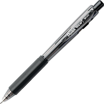 Pentel WOW! Retractable Ballpoint Pens, Medium Line, Assorted Ink Colors, (BK440BP18M) by Pentel