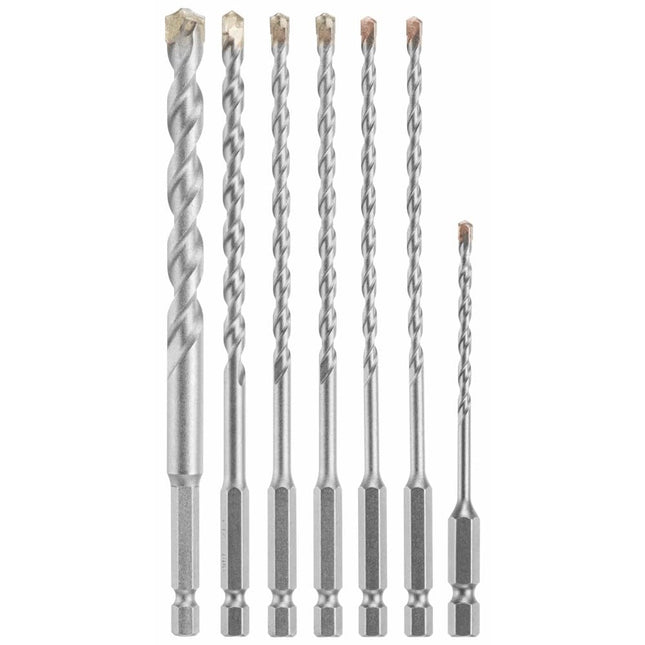 Bosch 7 pc. Hex Shank Hammer Drill Masonry Bit Set