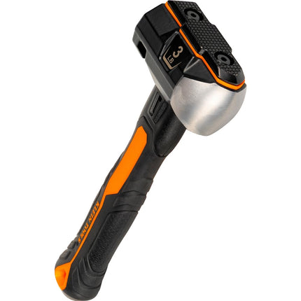 Klein Tools H80603 Sledgehammer, 3-Pound Wedge Hammer with Fiberglass Handle, Heavy-Duty, Shock-Resistant Design for Striking and Demolition, Includes Lanyard Hole