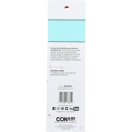 Con Comb Shower Size Ea Conair Shower Comb 1ct,Pack of 2