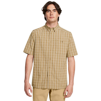 Under Armour Men's Drift Tide 2.0 Plaid Short-Sleeve T-Shirt, (263) Camel / / Coyote, Medium