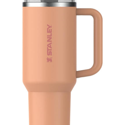 Stanley Quencher H2.0 Tumbler with Handle and Straw 40 oz | Flowstate 3-Position Lid | Cup Holder Compatible for Travel | Insulated Stainless Steel Cup | BPA-Free | Apricot