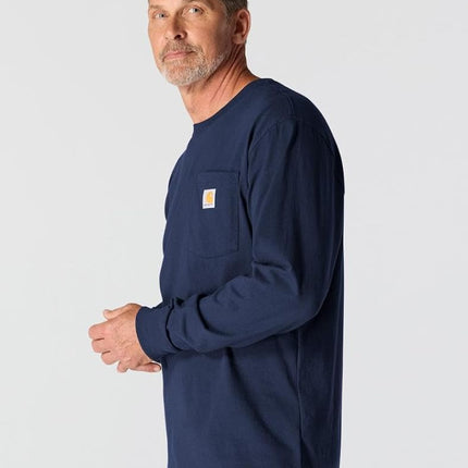 Carhartt Men's Carhartt Men's Workwear Pocket L/S Tee (3xl/4xl), Navy, 3x-large T Shirt, Navy, 3XL UK