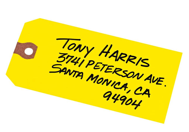 Shipping Tags, Paper, 4 3/4 x 2 3/8, Yellow, 1,000