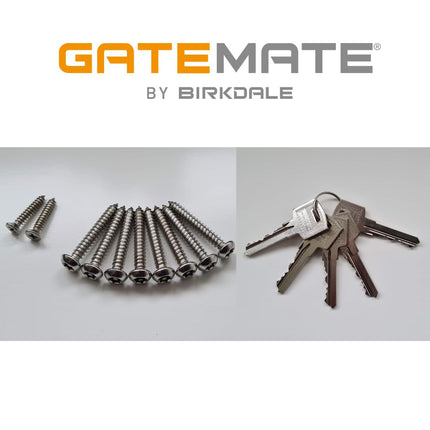 Gatemate 1490096 Euro P11 Long Throw Double Lock, Black/Stainless Steel, 70 mm