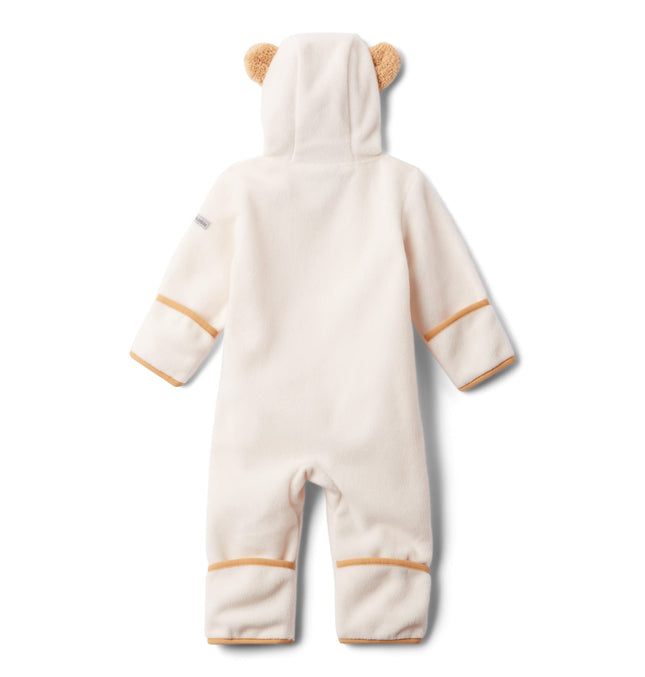 Columbia Youth Infant Tiny Bear 2 Bunting, Fleece romper, Chalk, 6/12