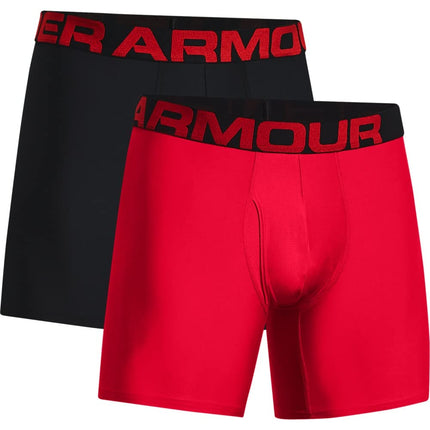 Bóxers Under Armour Tech para hombre de 6 pulgadas (paquete de 2) - Rojo - XXXXL