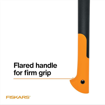 Fiskars 28" Hookaroon - Non-Slip Grip Handle with Pointed, Angled Blade - Landscaping Tool for Rotating, Dragging, Stacking Logs - Black/Orange