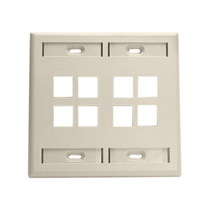 Leviton 42080-8IP 8-Port Dual Gang QuickPort Wallp