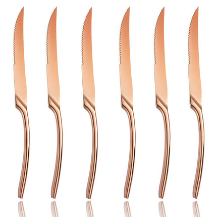 Lemeya 6 Pieces Steak Knife Set of 6, Standing Ste