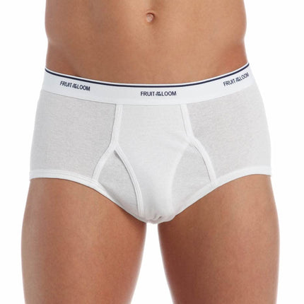 Fruit of the Loom Men's Basic White Brief Multipack, White, M
