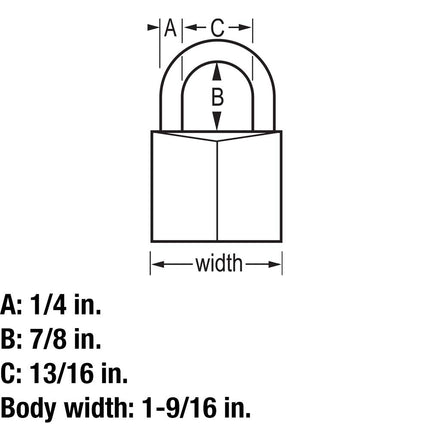 Master Lock Solid Brass Padlock with Key – 40mm Body, 22mm Hardened Steel Shackle, 4-Pin Cylinder Security Lock, Keyed Alike, 4 Pack