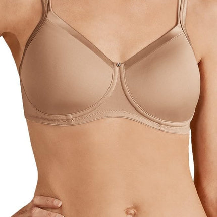 AMOENA Women's Lara Satin Pocketed Seamless Wire F