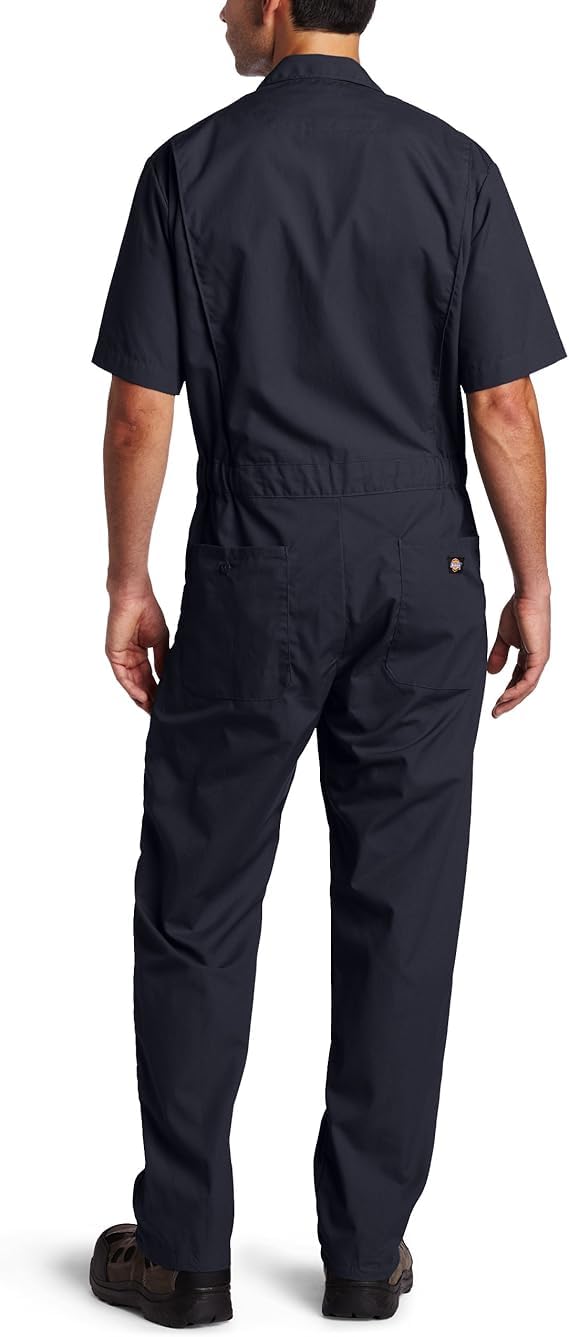 Dickies Men's Short Sleeve Coverall, Dark Navy, Large Tall
