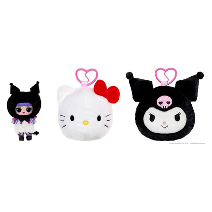 L.O.L. Surprise! Loves Hello Kitty Reversible Plush Surprise - Plush Sanrio Characters with Matching L.O.L. Tot, 5 Surprises and On-the-Go Keychain, For Ages 4+ Years, White
