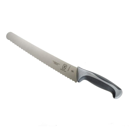 Mercer Culinary M23210GY Bread Knife, 10-Inch Wavy Edge Wide, Grey, Green