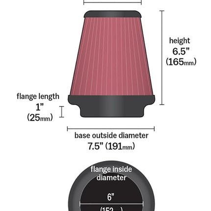 Flange Diameter: 3.25 In, Filter Height: 5.5 In, Flange Length: 1 In