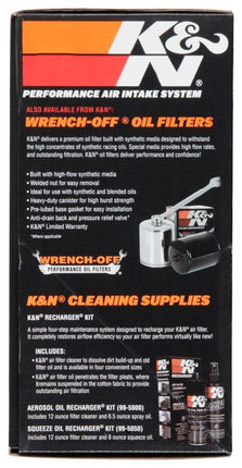 K&N Air Intake System: Air Cleaner Kit for Harley Davidson 2017 2018 2019 107 M8 Touring Models Street Glide Road King Fat Boy Freewheeler RK-3956