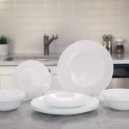 Corelle Winter Frost White 6 Piece Dinner Plate Set – Triple-Layer Strong Glass Resists Chips & Cracks – Lightweight, Stackable & Easy-to-Clean Plates, 26cm Size