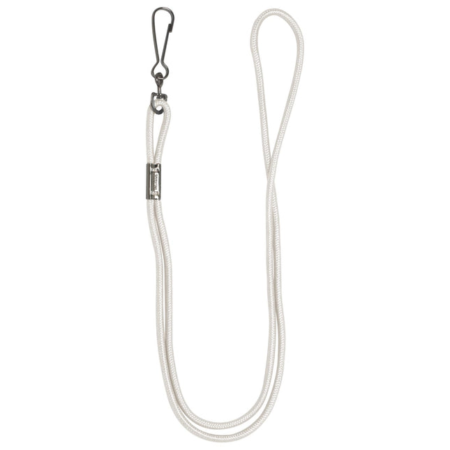 Champion Sports Nylon Lanyards with J-Hook Clip, White - 12 Pack (Retail Card)
