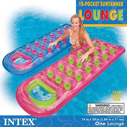 Intex 18-Pocket Suntanner Lounges (1-Pack) Colors May Vary