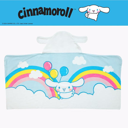 Franco Sanrio Cinnamoroll Kids Hooded Towel Super Soft Bath/Pool/Beach Soft Cotton Terry Towelling 24" x 50" Officially Licensed