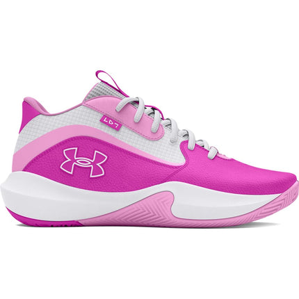 Under Armour Zapatillas Lockdown 7 Unisex-Adulto, (102) Blanco/Rosa Estelar/Magenta Vivo, 9.5 Mujer/8 Hombre