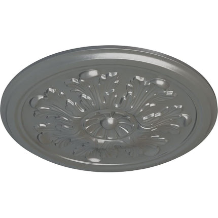 Ekena Millwork CM12LESLS Legacy Acanthus Ceiling Medallion, Hand-Painted Silver, 12 3/4" OD x 7/8" P (Fits Canopies up to 3 1/2")