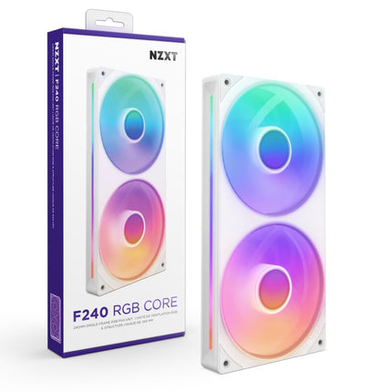 NZXT F240 RGB Core - 240mm Single-Frame RGB Fan Unit - White
