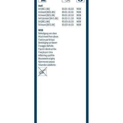 Bosch Wiper Blade Twin 909, Length: 550mm/550mm – Set of Front Wiper Blades
