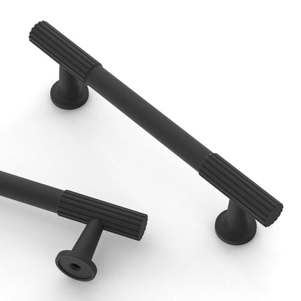Asidrama 6 Pack 3 Inch(76mm) Matte Black Cabinet p
