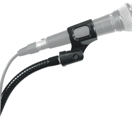 Rockville GN20 Soporte de micrófono tipo cuello de ganso de 20" para DJ, se sujeta a cualquier mesa o soporte