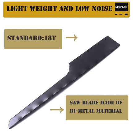 ATOPLEE 5pcs 18T Reciprocating Air Saw Blades, Bi-Metal Hacksaw Blades Power Cutting Tool Air Body Saw Hacksaw Blades Tools