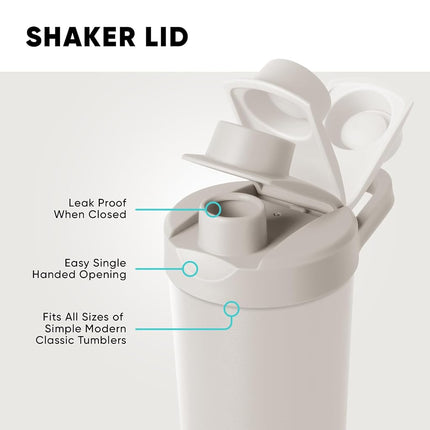 Simple Modern Stainless Steel Shaker Bottle with Ball 24oz | Metal Insulated Cup for Protein Mixes, Shakes and Pre Workout | Rally Collection | Lavender Mist