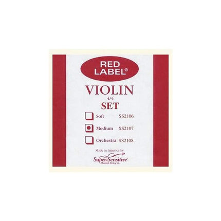 D'Addario Red Label Violin 4/4Fw Med Set (2107F)