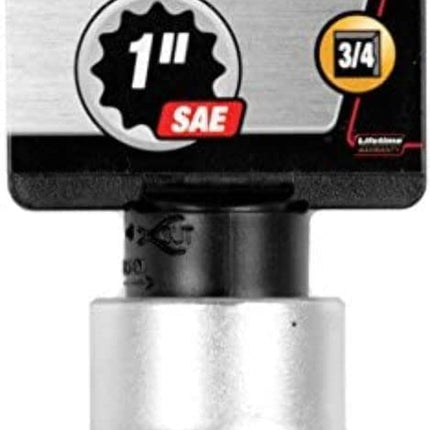 Performance Tool W34532 3/4-Inch Drive 12-Point SAE Standard Socket, 1-Inch