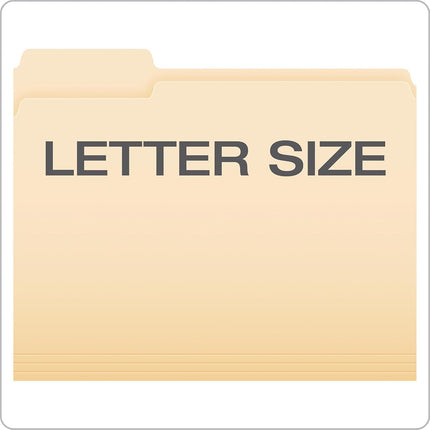 Pendaflex Essentials File Folders, Letter Size, 1/3 Cut, Manila, 250 per Box (752250)