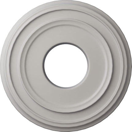Ekena Millwork CM12CLUWF 12 3/8 OD x 4" ID x 1 1/8 P Classic (fits Canopies up to 7 1/4) Hand-Painted Ceiling Medallion, Ultra Pure White
