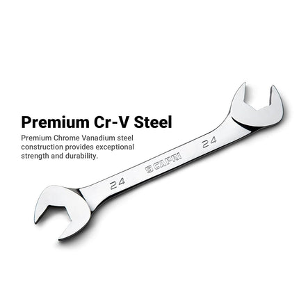 Capri Tools 17 mm Angle Open End Wrench, 30° and 60° angles, Metric