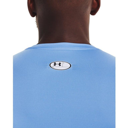 Under Armour Men's Armour HeatGear Compression Long-Sleeve T-Shirt, Carolina Blue (475)/White, Large Tall